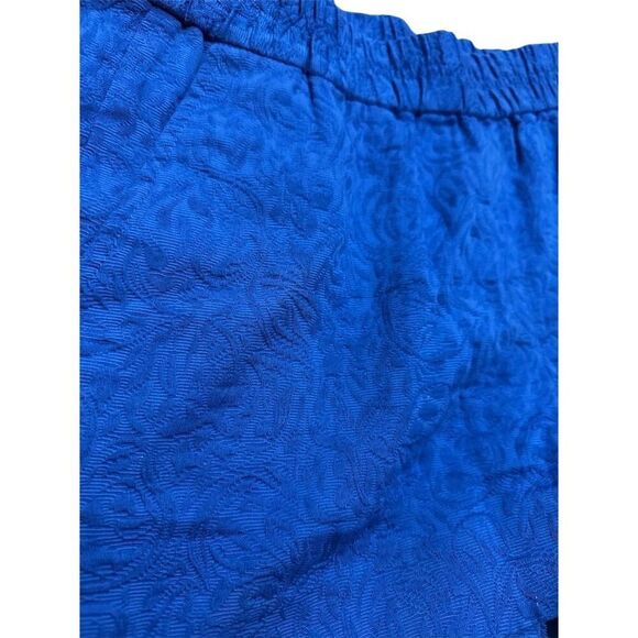 J. Crew Women's Size 10 Blue Floral Wrap Shorts Summer Casual - Picture 3 of 5